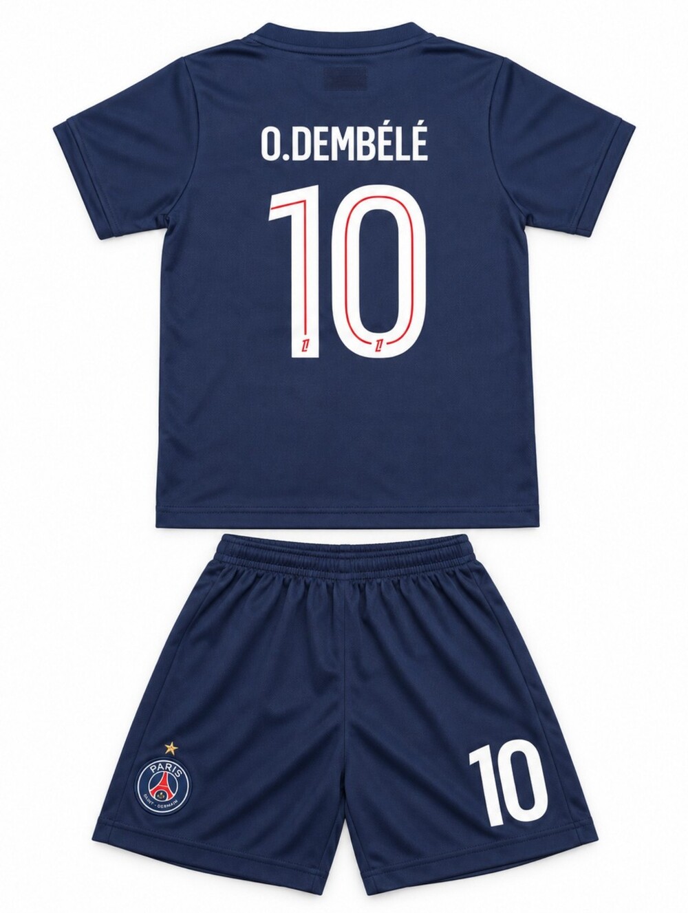 Kids Ousmane Dembélé #10 PSG Unisex Soccer Jersey Shorts Set Youth New